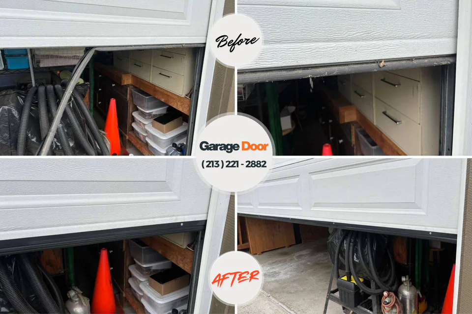 Before and after: garage door repair Downingtown, PA